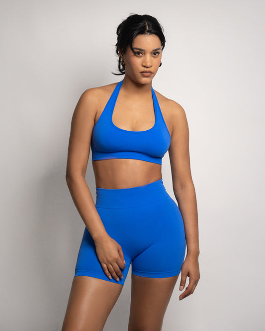 Sirena Azul Seamless Scrunch Biker Shorts