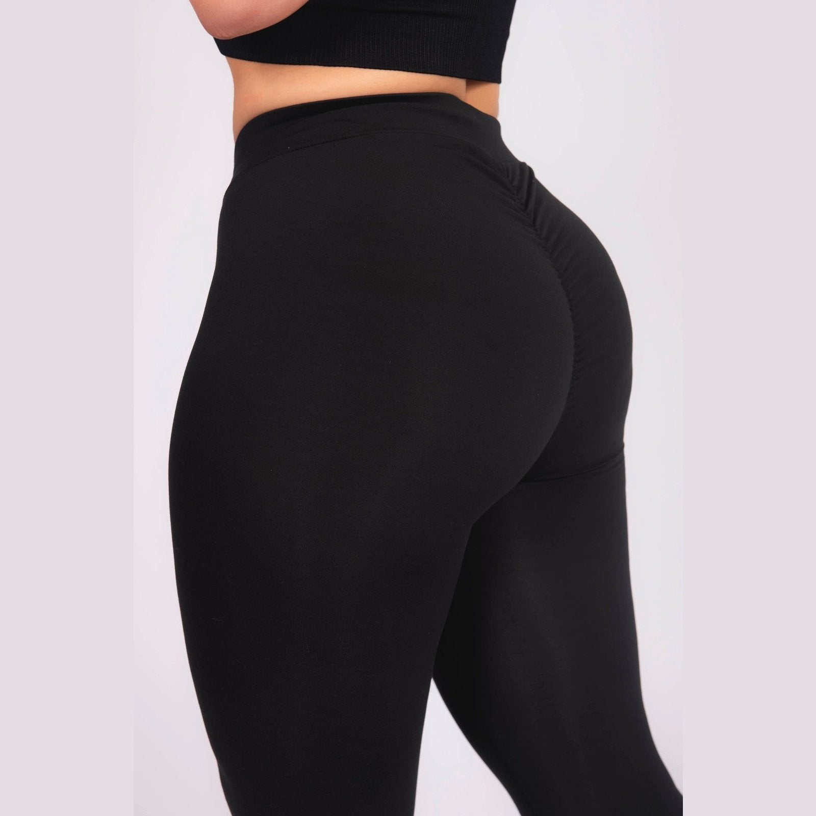 High waisted v outlet cut leggings